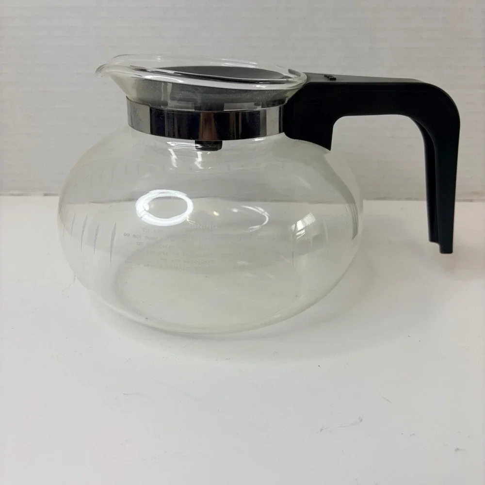 Vtg Bunn Glass Coffee Carafe Replacement Decanter Easy Pour Clear 6 Cup Atomic